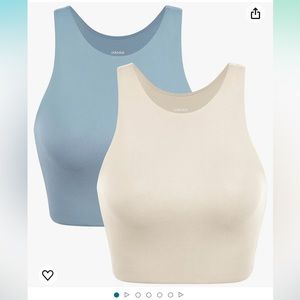 Razor back blue and white bra / tops